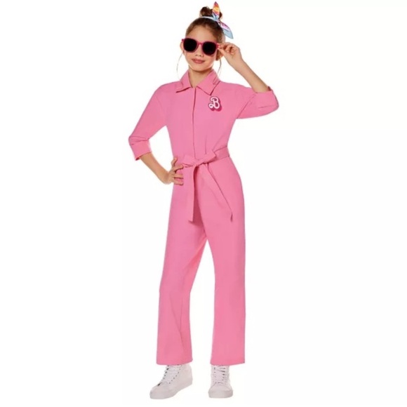 Barbie Pink Jumpsuit Kids Size Medium Barbie Costume - Picture 2 of 16